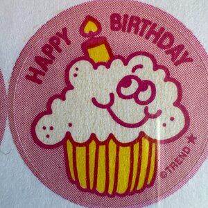 Set of 3 individual Retro 80’s original Scratch and Sniff Stickers